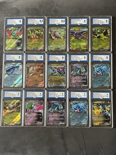 Pokémon Graded Bundle Lot Of 15 Slabs Ex Double Rare Grade 7 & 8 & 8.5 AEY