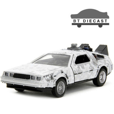 JADA BACK TO THE FUTURE DMC DELOREAN TIME MACHIN 1/32 FROST VERSION SILVER 34785