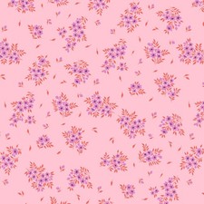Little Bouquet on Pink Tula Pink By the yard x 43 in True Colors