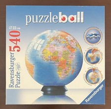 Puzzle Ball 540 Teile 3D Globus Weltkarte mit Ständer Ravensburger - 100% vollständig