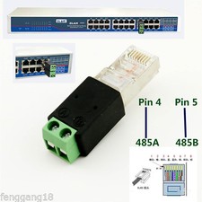 RJ45 Male to Screw Terminal Adaptor RJ45 to 485 2 Pin 4 5P Splitter CCTV DVR