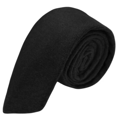 Luxus Schwarze Donegal Tweed Krawatte - Bild 1 von 2