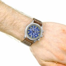 Gents Rotary St. Moritz Chronograph Mens Leather Strap Watch GS03620/05 BNIB