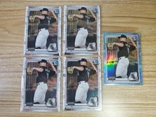 2020 Bowman Draft Andrew Vaughn Lot (1) Sky Blue Refractor (4)Base Chrome BD-153