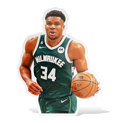 Giannis Antetokounmpo Ball Milwaukee Bucks Basketball Glossy Sticker Vinyl  Lamin