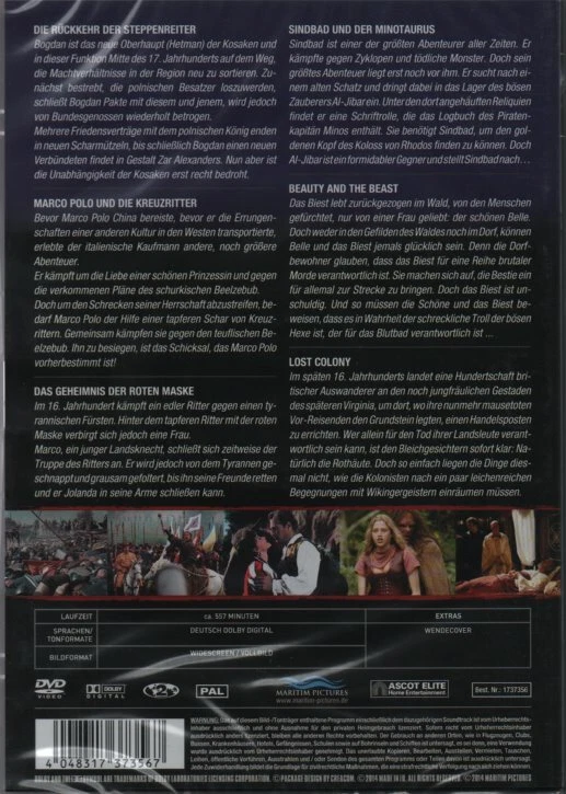 Ritter und Abenteuer Collection (6 Filme auf 2 DVD´s) - neu & ovp - Bild 2 von 2