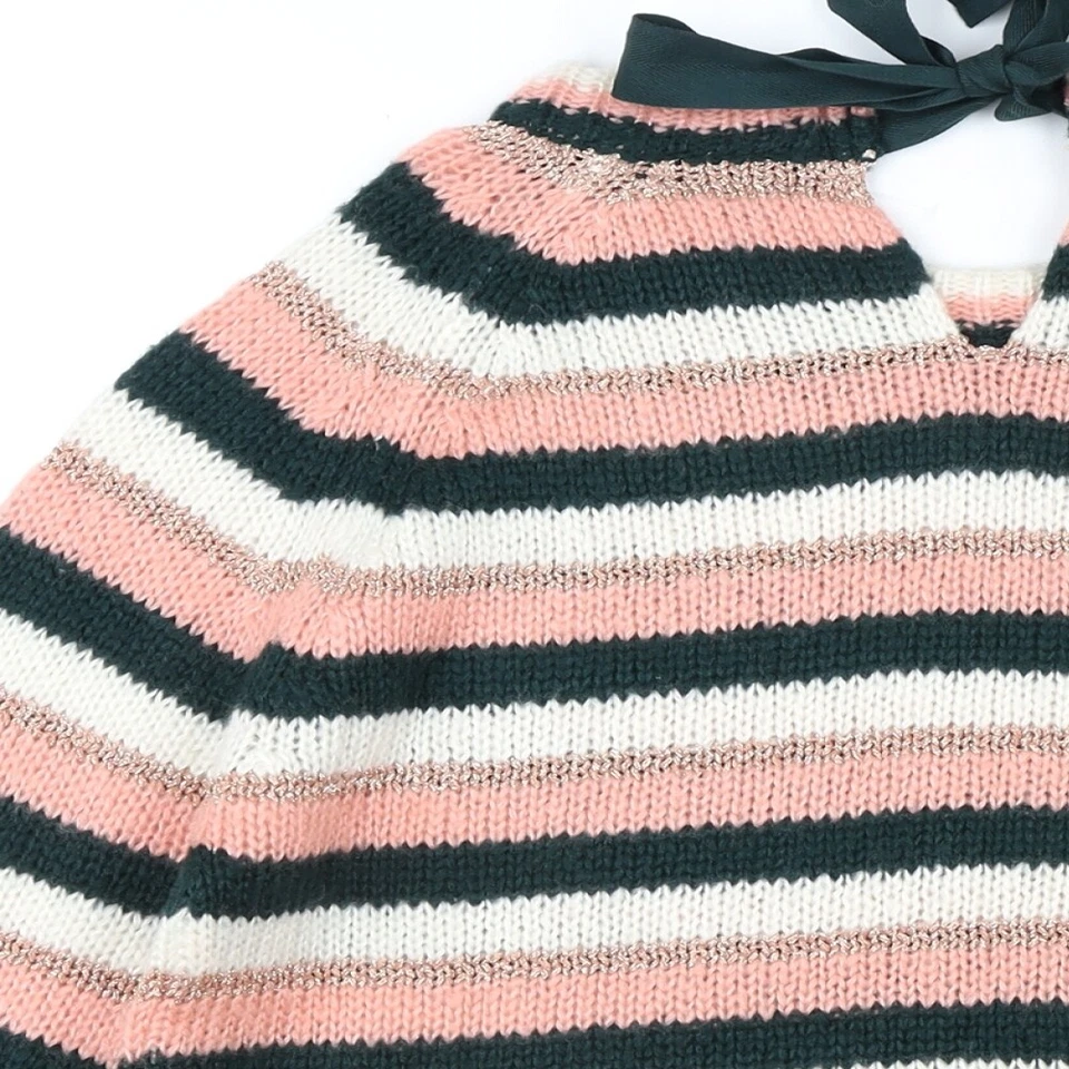 Dorothy Perkins Womens Multicoloured Round Neck Striped Acrylic Pullover Jumper  - Image 4 of 4