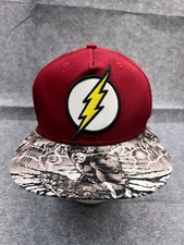 The Flash Hat Cap Snap Back Youth One Size Red Cotton Barry Allen Dc Comics