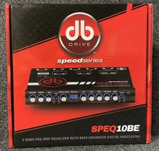 DB DRIVE SPEQ10BE 5 BAND PRE AMP EQUALIZER W/BASS ENHANCER DIGITAL PROCCESSING 