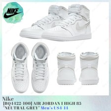 NIKE AIR JORDAN 1 HIGH 85 NEUTRAL GREY BQ4422-100 White Men's US4-14 NEW