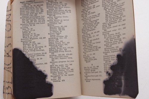 Manual para Scoutmasters Boy Scouts Libro BSA (F3L-64) Manchas y escritura 1947 - Imagen 6 de 7