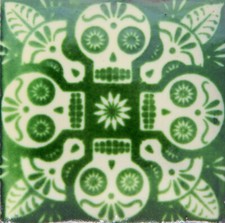 Mexican Tile Folk Art Handmade Talavera Backsplash Handpainted Mosaic # C397