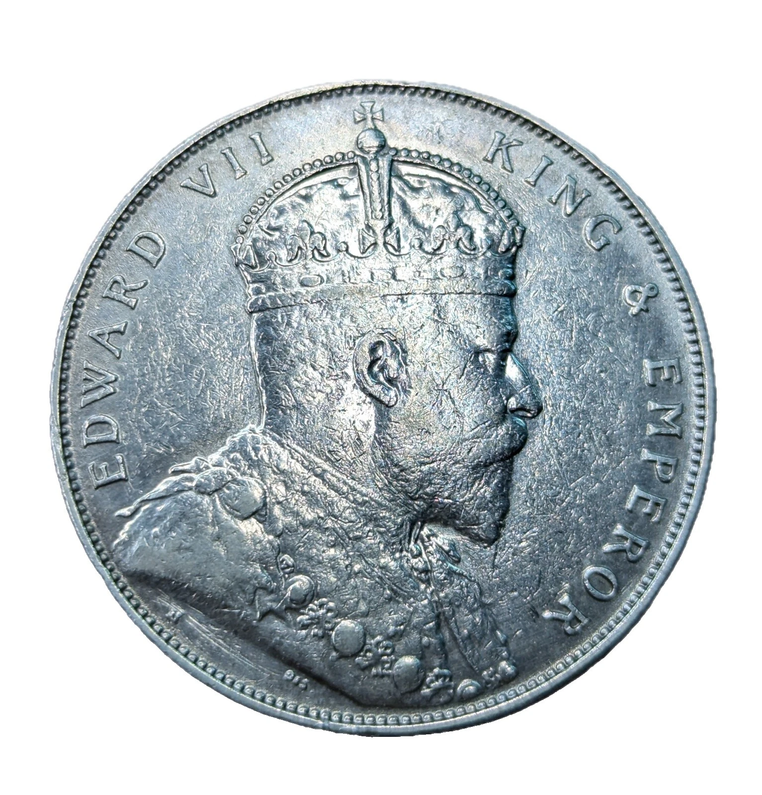 Monedas de Malasia CERTIFICADA PLATA 1907 año