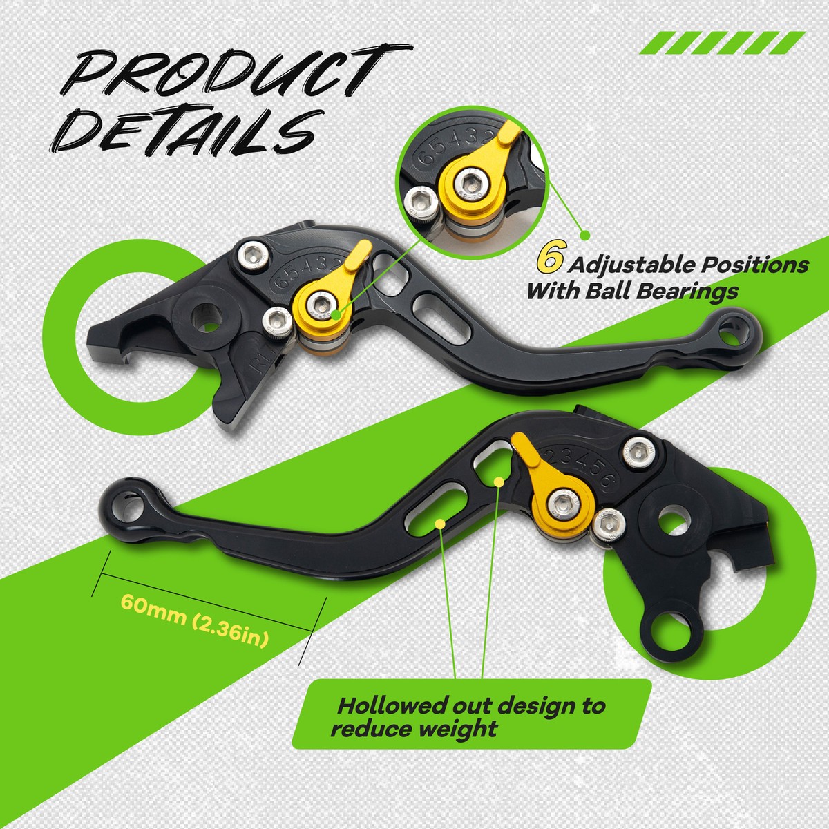 For Kawasaki Ninja Short Brake Clutch Levers ZX10R ZX10 R 2016