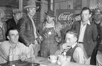 1940 Construction Workers at a Cafe, Alexandria, LA Old Photo 11'' x 17'' Reprint