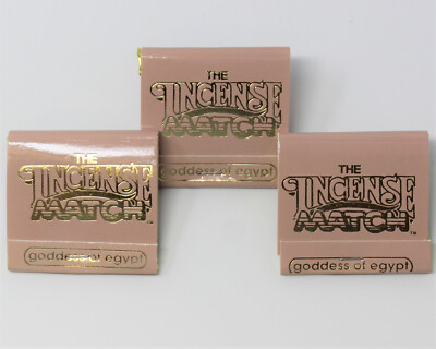 Goddess of Egypt: Scented Incense Match Books - Lot of 3 Books (90 Matches)