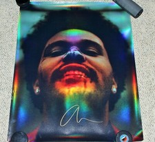 THE WEEKND POSTER ALBUM OLOGRAFICO FIRMATO AFTER HOURS COA 24x30 ABEL SENZA CUORE