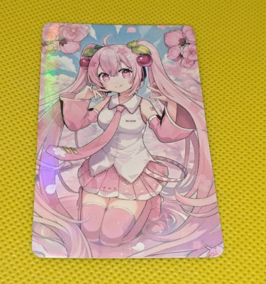 Sakura Hatsune miku Waifu Goddess Story Anime Girl holo card