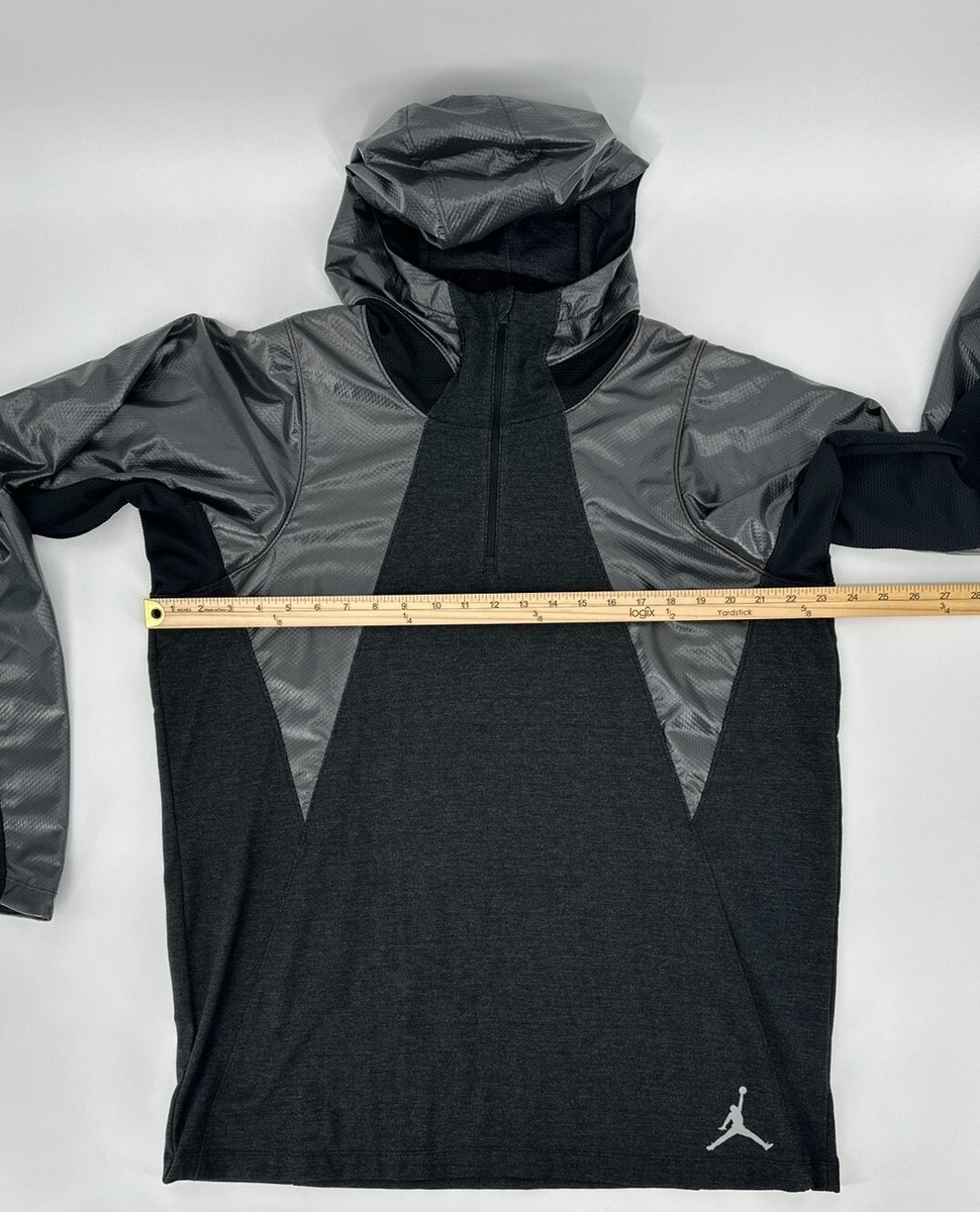Nike Air Jordan Jacket Men's XL Fitted Shield 1/4 Zip Hoodie Nike Air Jordan Jacket Men's XL Fitted Shield 1/4 Zip Hoodie