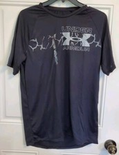 Under Armour Mens Black Horizontal Abstract UA TechTM 2.0 Short-Sleeve T-Shirt S
