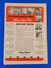 1946 John Deere Tractors Models GM D A H B Original Print Ad American Farm Icon
