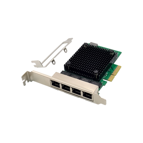 2.5G Network card 4 Ports RJ45 PCIe x4 Gigabit Server Lan Card 2500Mbps  - Afbeelding 1 van 6