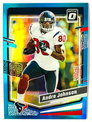 2023 Donruss Optic Andre Johnson BLUE Prizm Card SP #/299 Texans Legend!