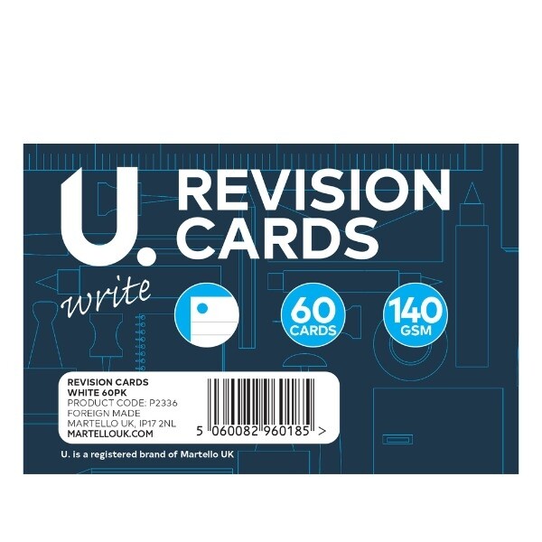 B&Q -  Pack Of 60 White Revision Cards - Image 2