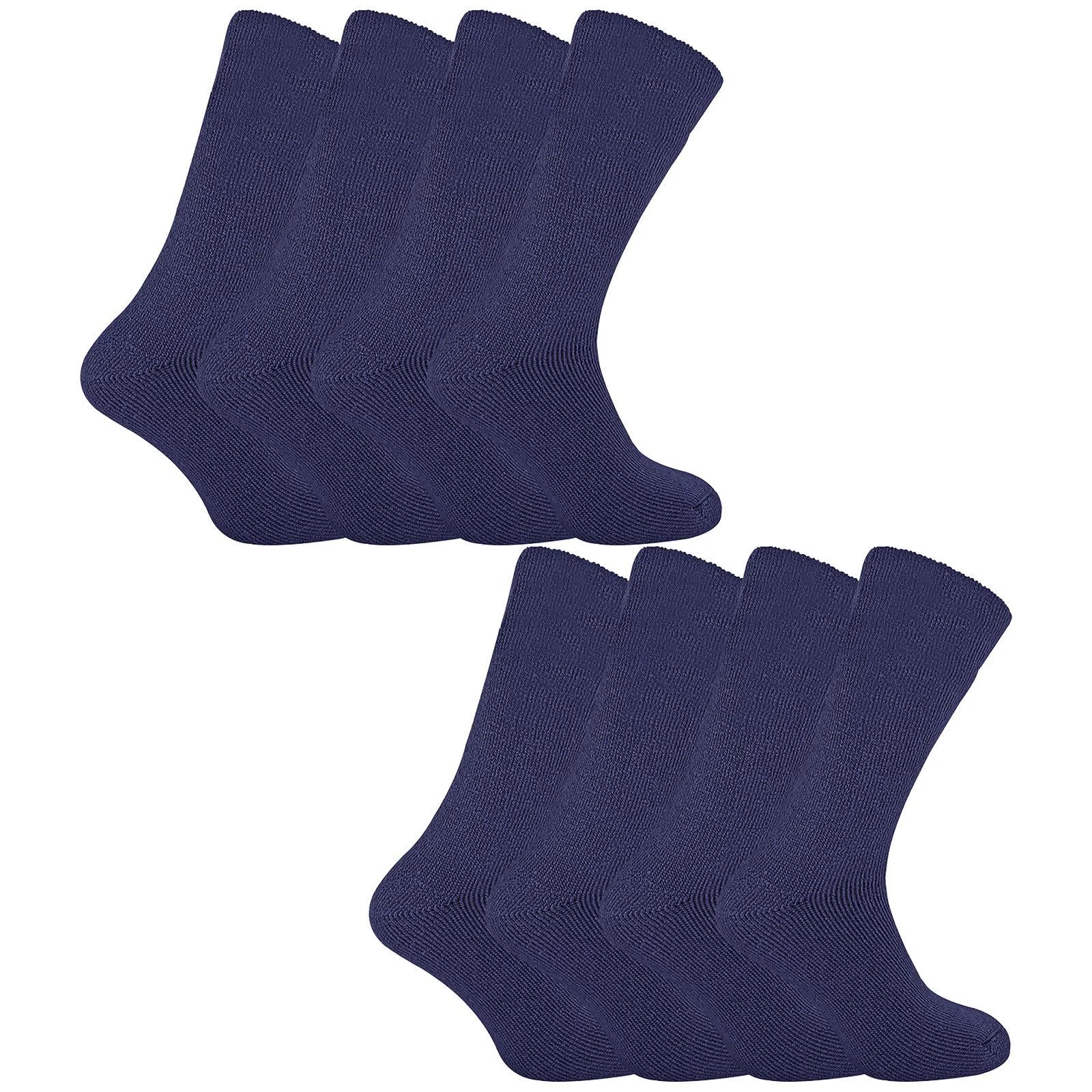 Mens Soft & Comfortable Thermal Bed Socks | 8 Pack Thick Sleep Socks Size 6-11