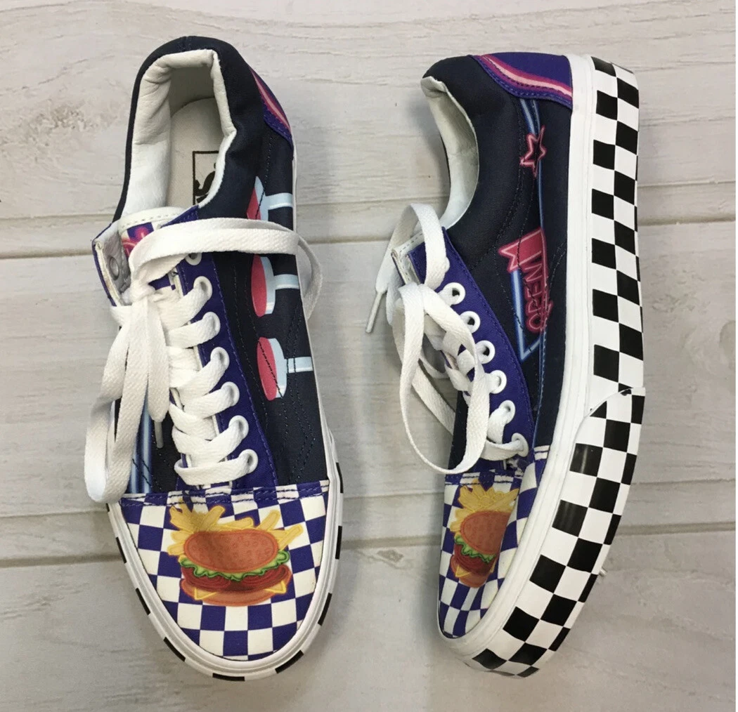 checkered vans custom