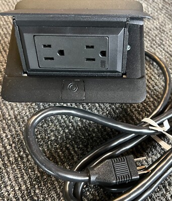 Wiremold DQFP15BK Black 15A Tamper-Resistant Duplex 6 Ft Cord
