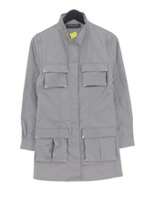 Maniere De Voir Women's Jacket Uk 6 Grey 100% Polyester Overcoat
