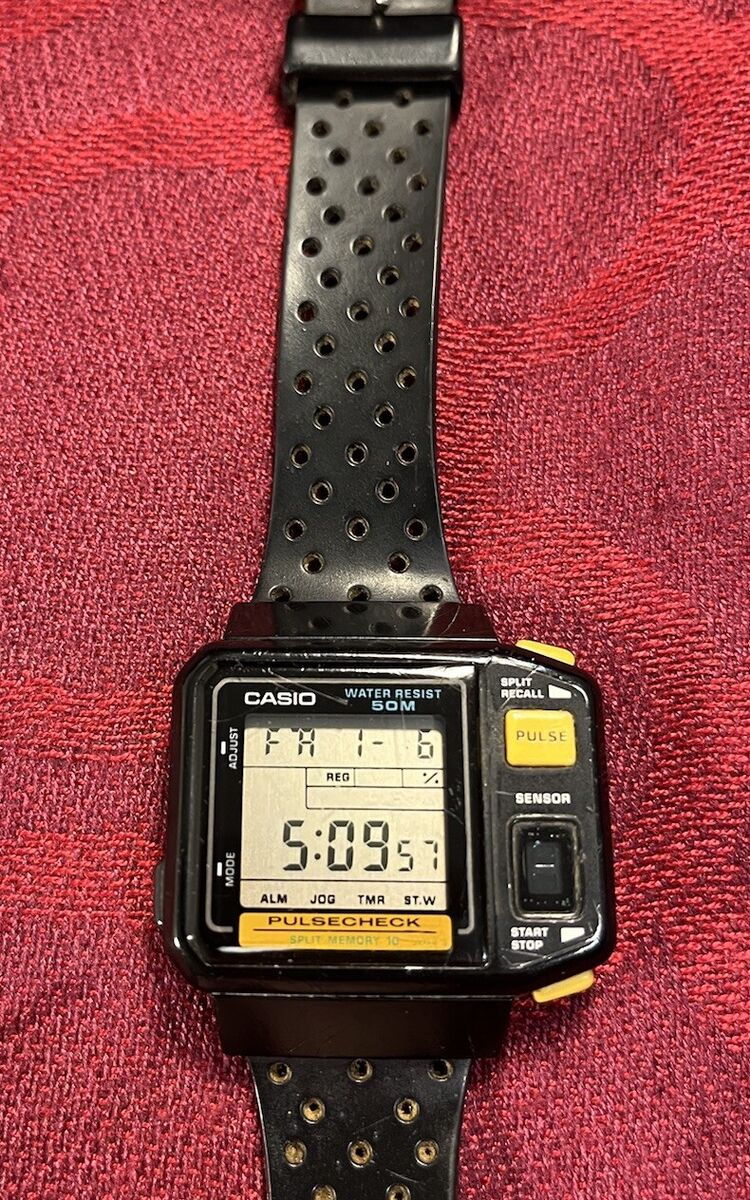 Casio JAPAN Vintage 1987 DIGITAL Watch Pulsecheck 509 JP Casio JAPAN Vintage 1987 DIGITAL Watch Pulsecheck 509 JP