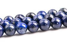 4-5MM Deep Blue Lapis Lazuli Beads Grade A Nugget Round Gemstone Loose Beads