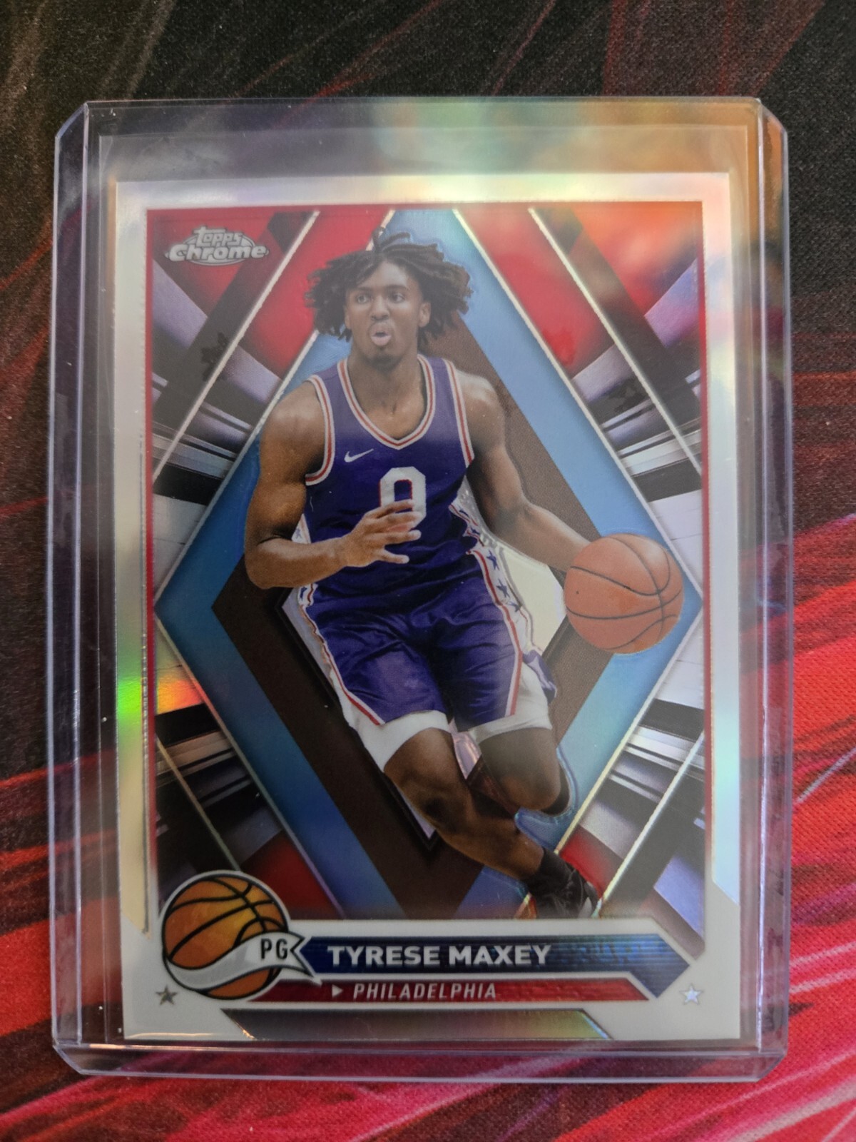 2023-24 Topps Chrome - Tyrese Maxey #33 - Holo Refractor - Philadelphia 76ers
