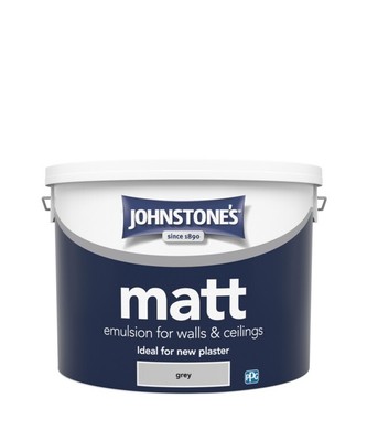Johnstones Grey Matt Emulsion Paint 10l For Walls Ceilings 5010426811307 Ebay