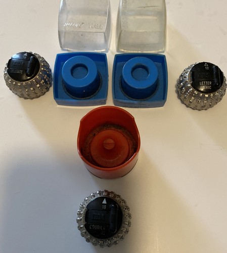 IBM Typewriter Print Ball Head Lot Of 3 With Original Cases Excellent Condition - Picture 3 of 12