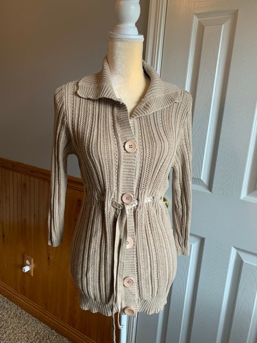 Motherhood Maternity belted cable knit 