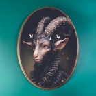 GOTHIC FAUN WOODEN DECOR, Victorian Dress Wood Plaque, Fantasy Animal Wall Art