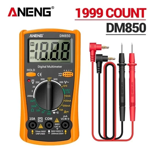 LCD Digital Multimeter AC DC Voltmeter Ammeter Ohmmeter Volt Tester Leads Meter