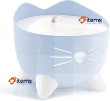 Catit Pixi - Water Fountain Light Blue Electric Pump 2.5L 43717 Cat Drinking