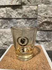 Caesars Palace Shot Glass – Gold Laurel & Profile Design Las Vegas Collectible