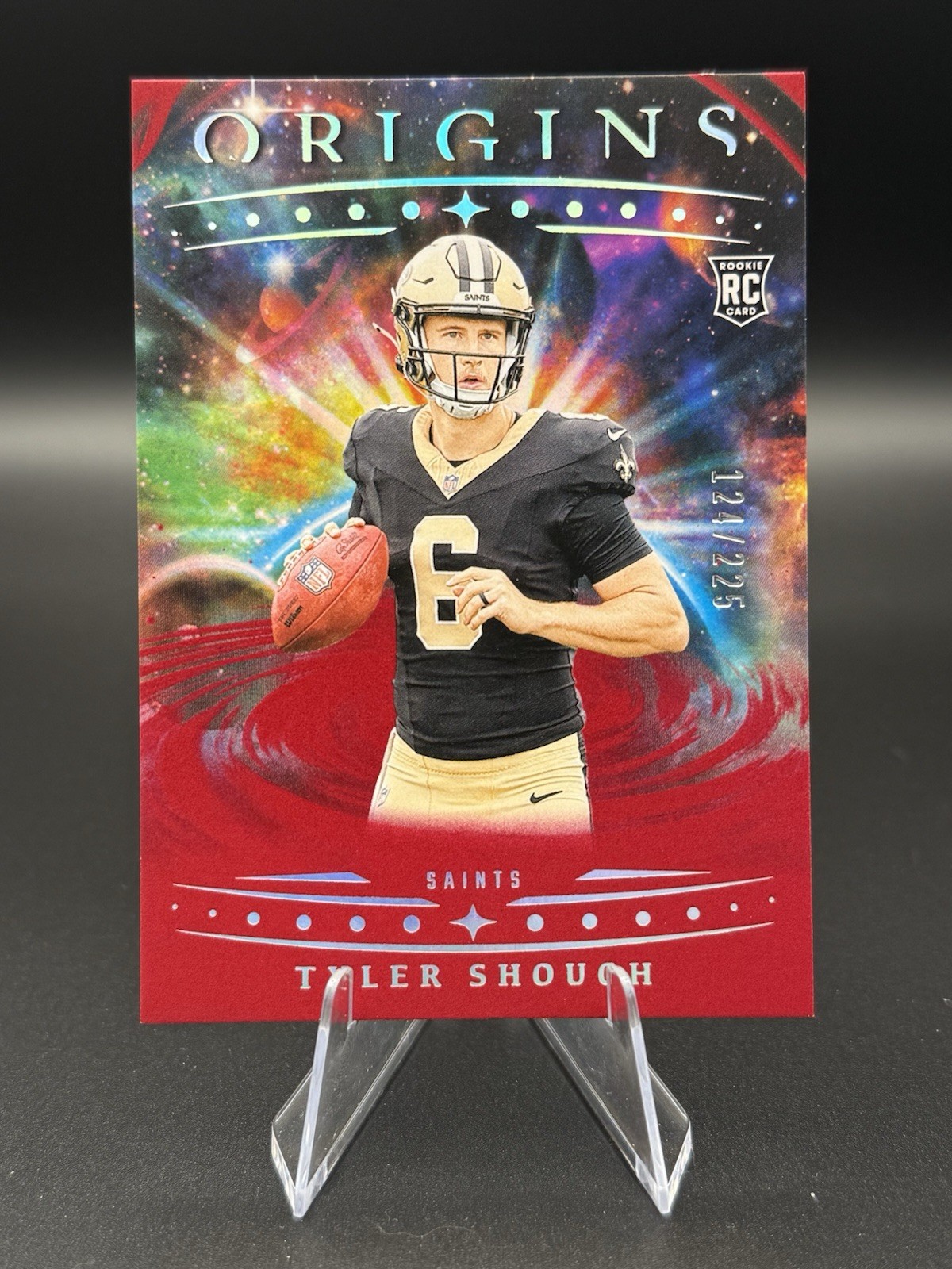 2025 Panini Origins Tyler Shough Rookie #117 Red /225 New Orleans Saints