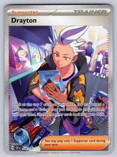 Drayton 244/191 Holo Special Illustration Rare Surging Sparks Pokemon Near Mint