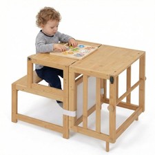 3-in-1 Standing Tower with Whiteboard Convertible Kitchen Stool for Toddler...