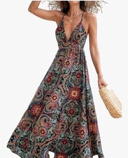 Maxi Dress L Babydoll Boho Bohemian Festival ...