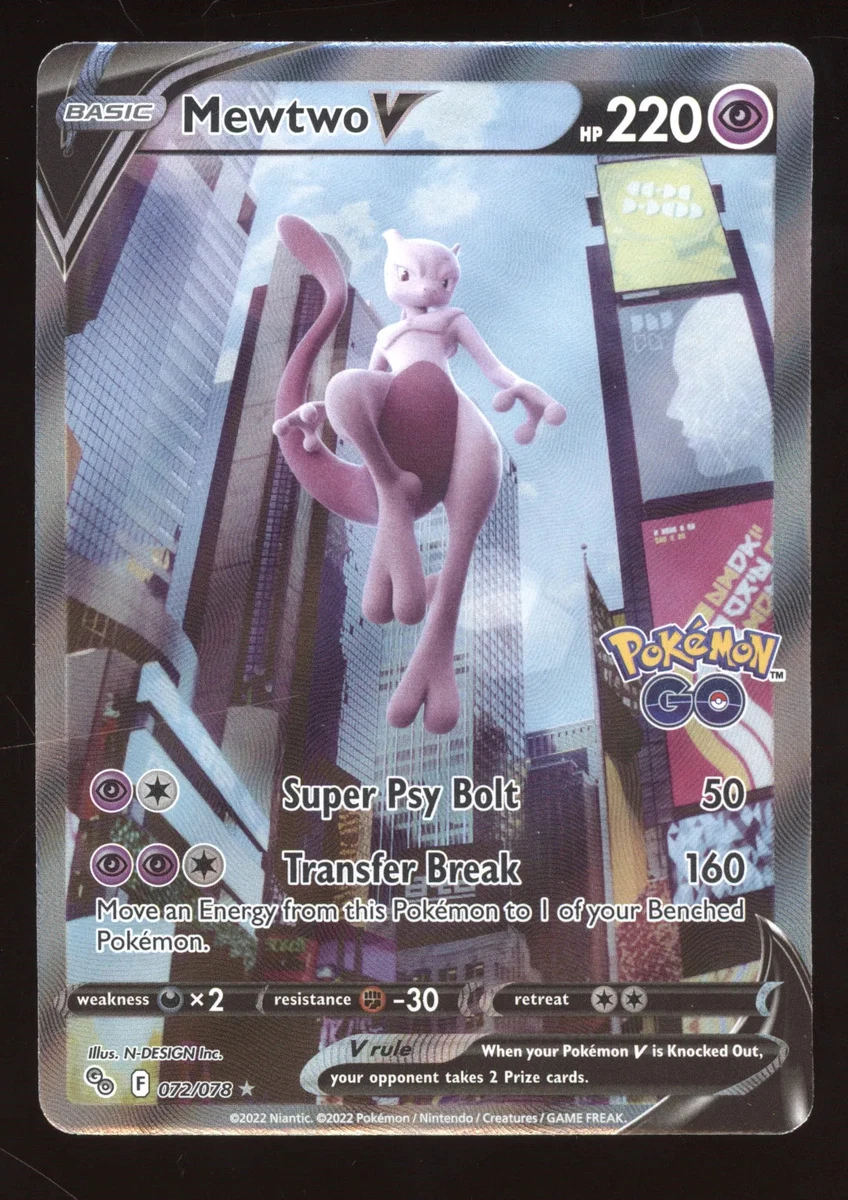 Mewtwo V 072/078 Pokémon GO for sale | eBay