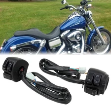 1" Handlebar Moto Control Switches For Harley Dyna Low Rider Dyna Super Glide