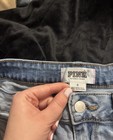 PINK Victoria's Secret Cut Off Denim Shorts Light Wash Blue 5-Pocket Size 6 — photo 3