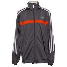 Adidas, Trainingsjacke, Jungen, Gr&ouml;&szlig;e: 152, Grau/Orange/Wei&szlig;, Polyester #A4W